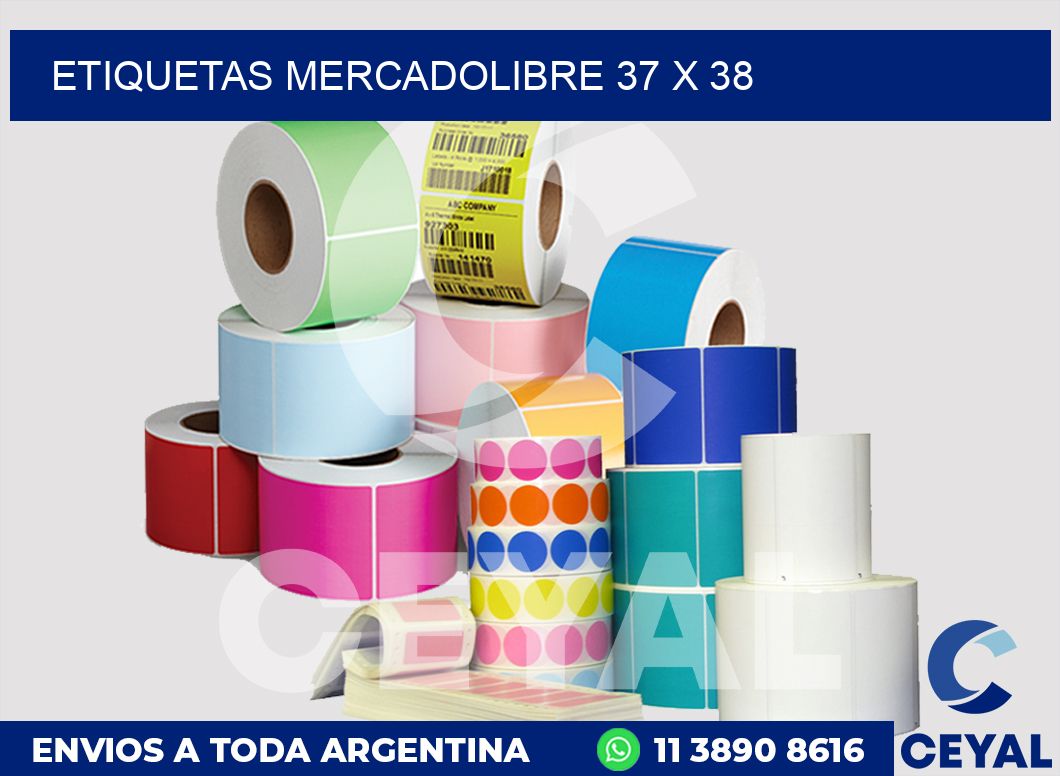 etiquetas mercadolibre 37 x 38