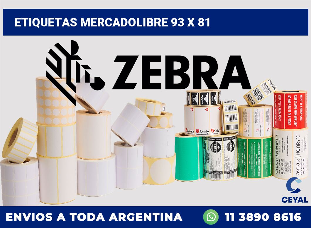 etiquetas mercadolibre 93 x 81