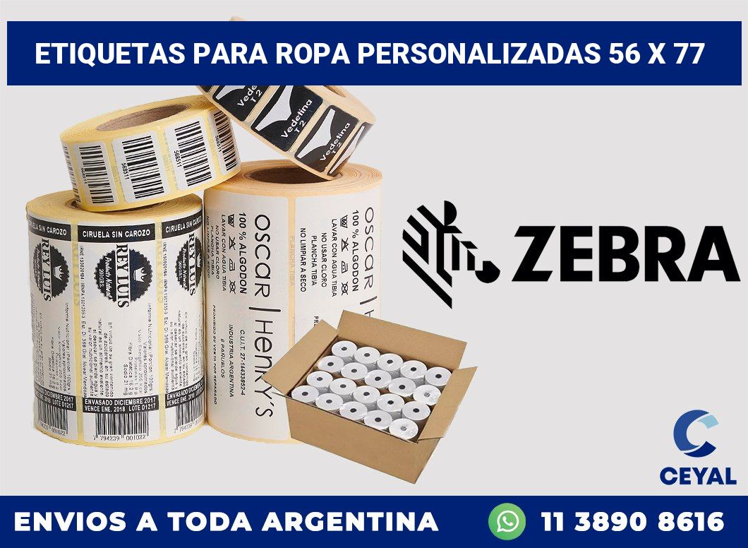 etiquetas para ropa personalizadas 56 x 77