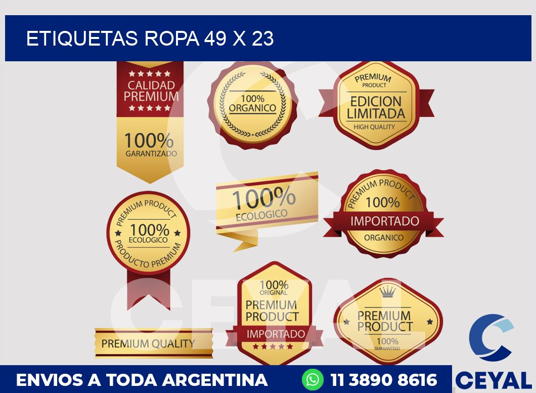 etiquetas ropa 49 x 23