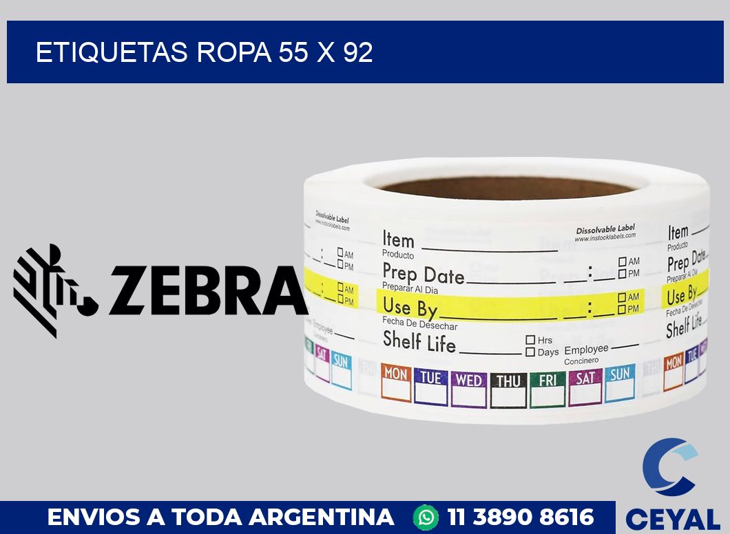 etiquetas ropa 55 x 92
