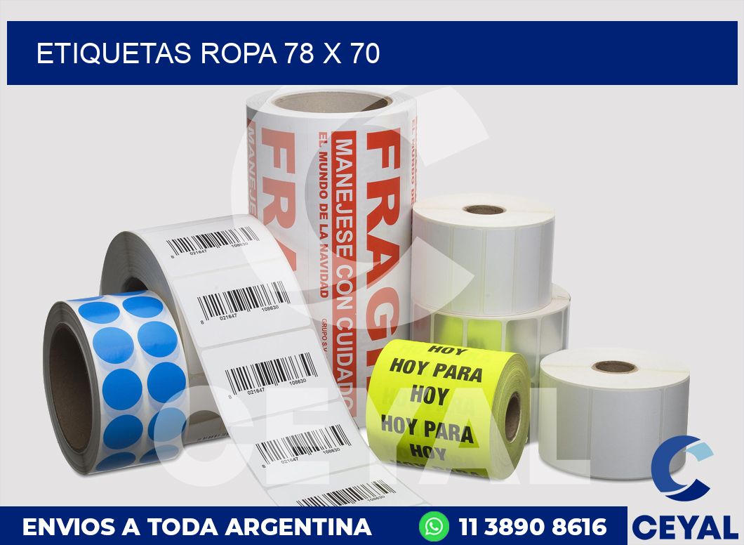 etiquetas ropa 78 x 70