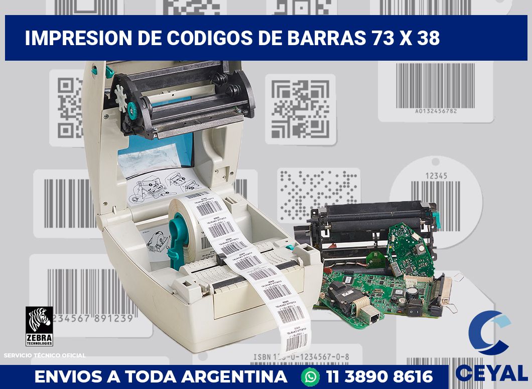 impresion de codigos de barras 73 x 38