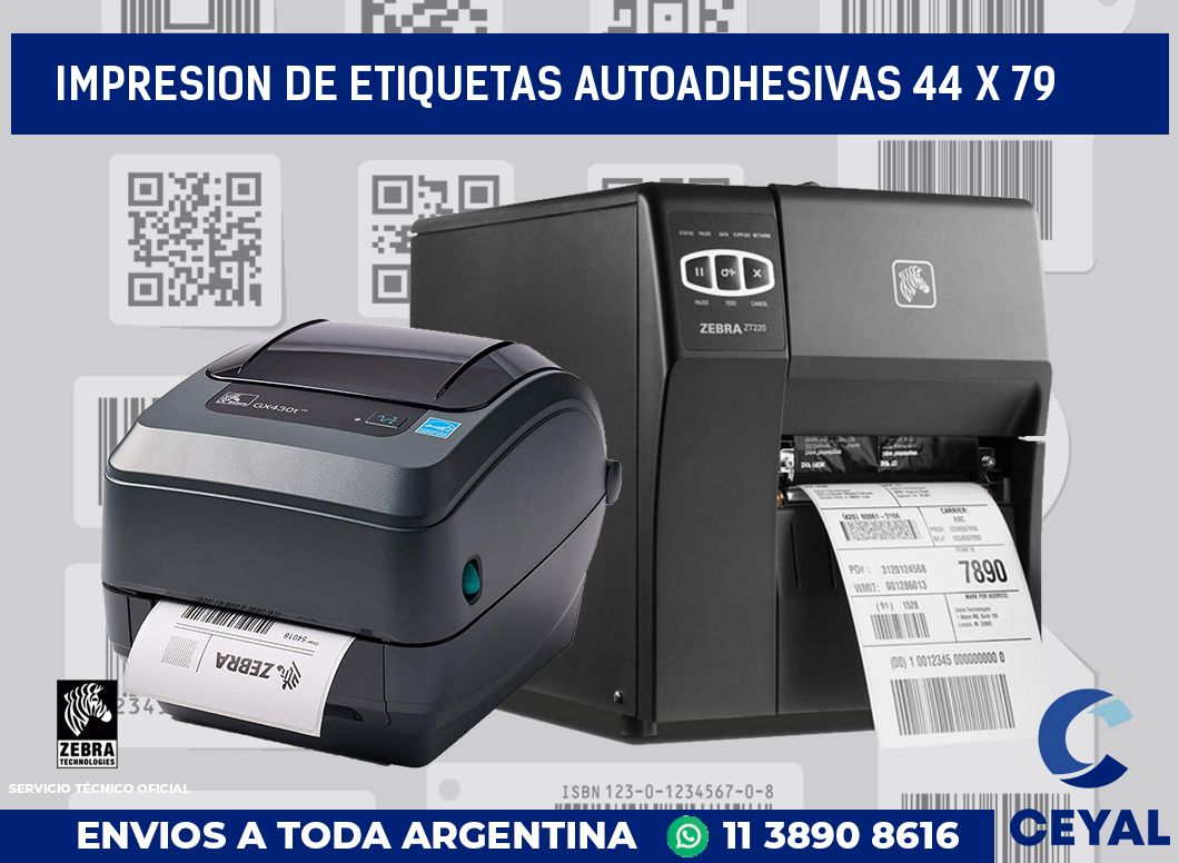 impresion de etiquetas autoadhesivas 44 x 79