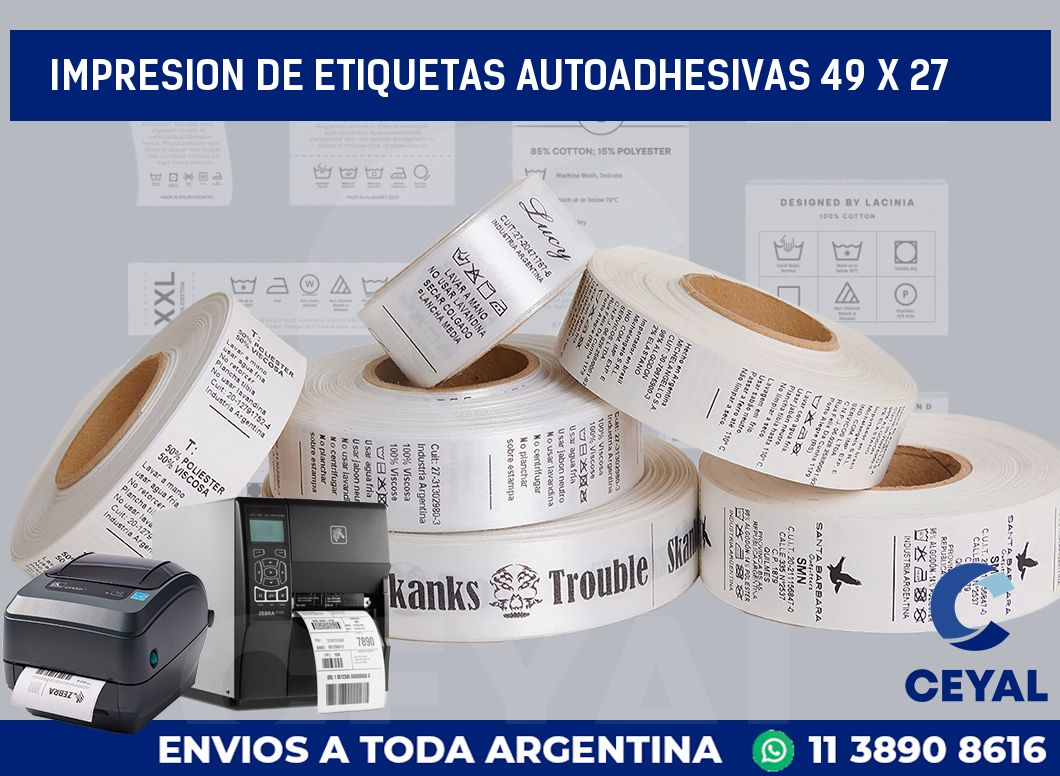 impresion de etiquetas autoadhesivas 49 x 27