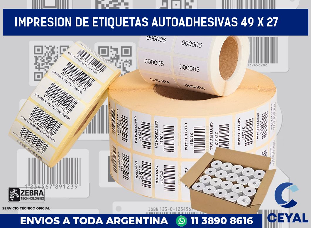 impresion de etiquetas autoadhesivas 49 x 27