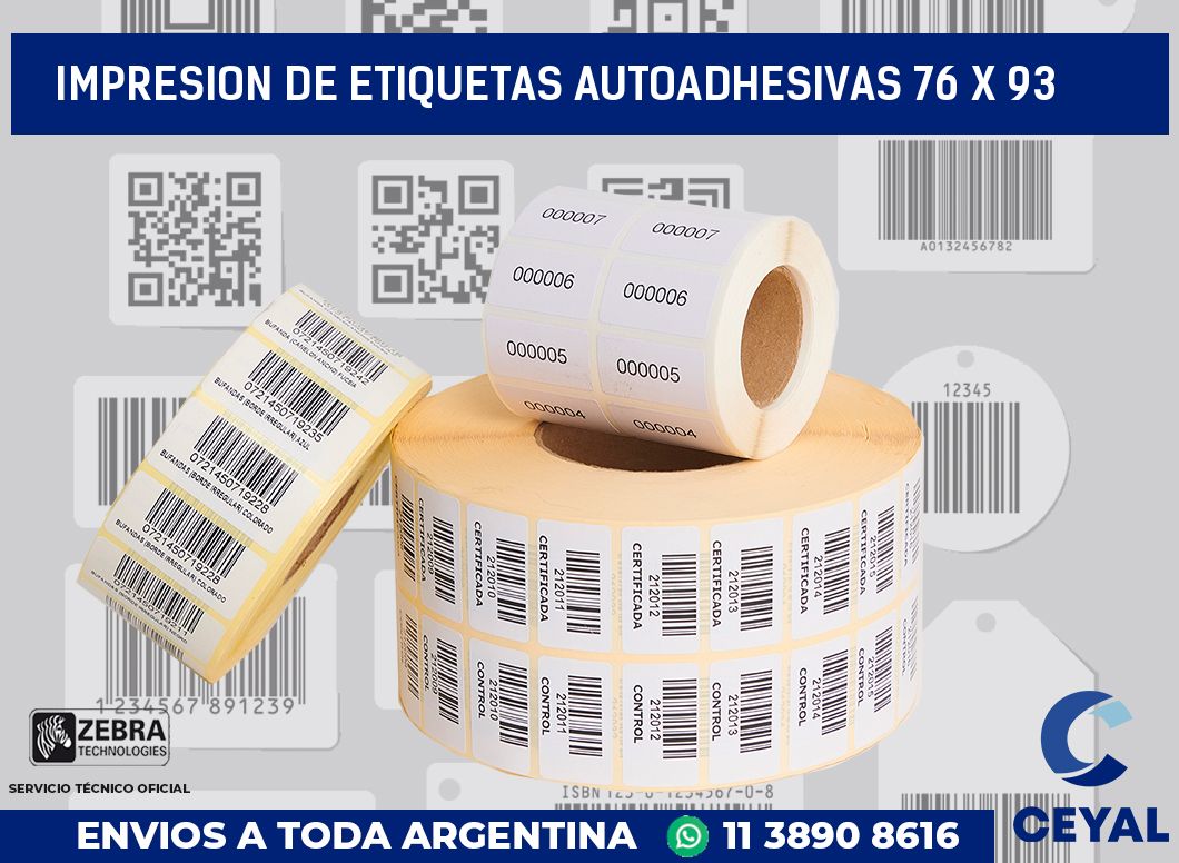 impresion de etiquetas autoadhesivas 76 x 93
