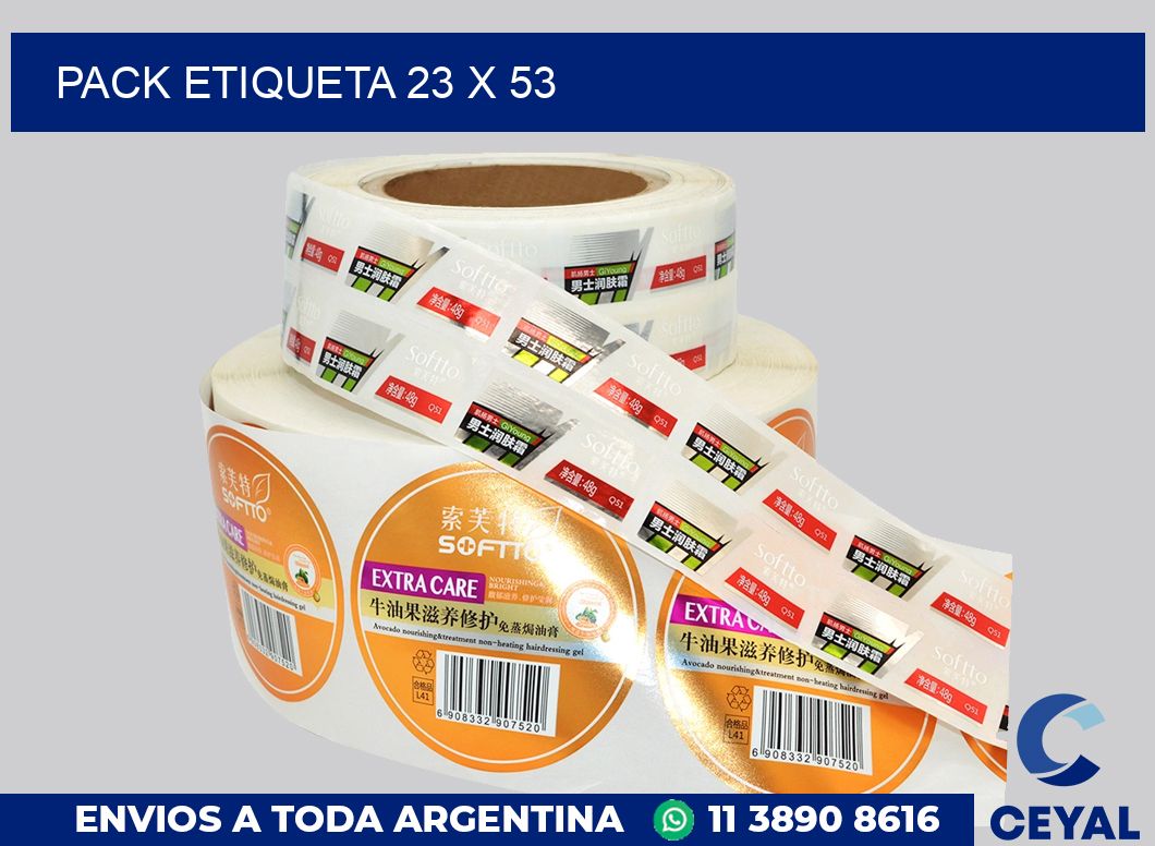pack etiqueta 23 x 53