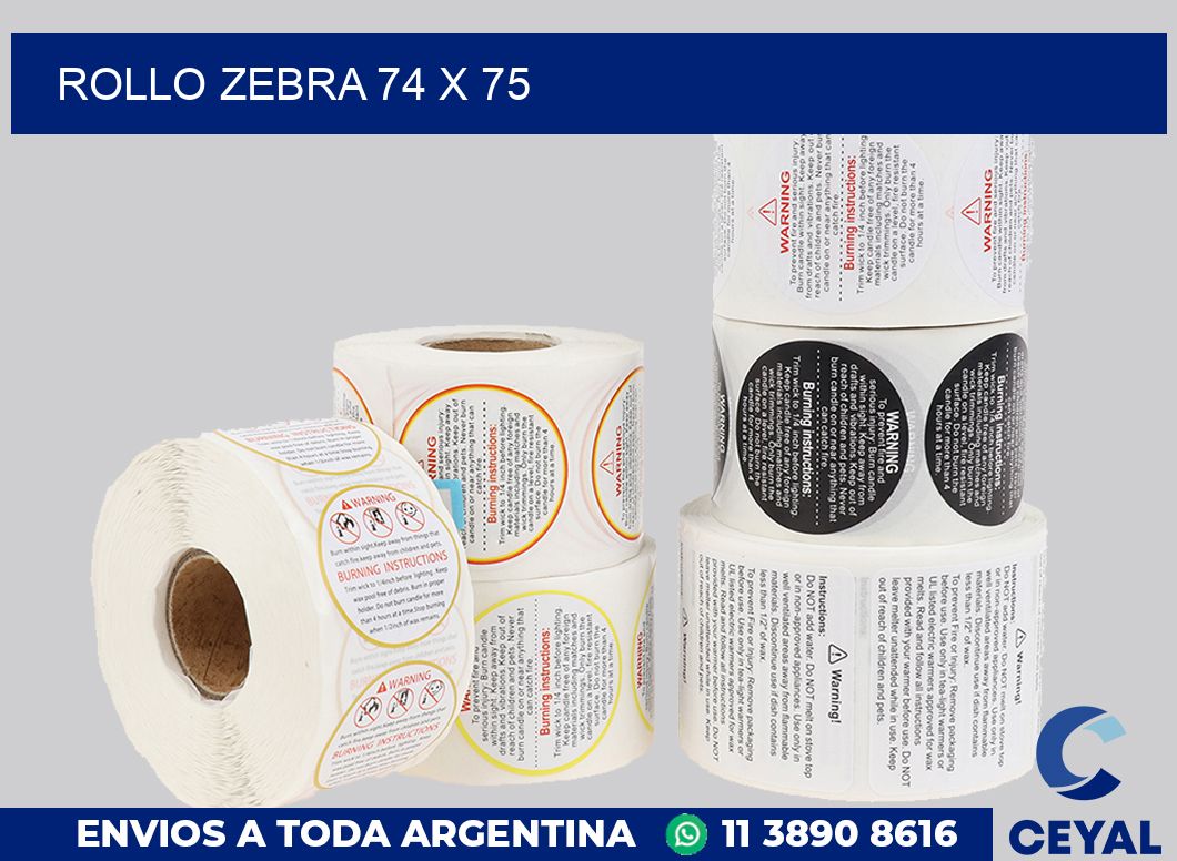 rollo zebra 74 x 75