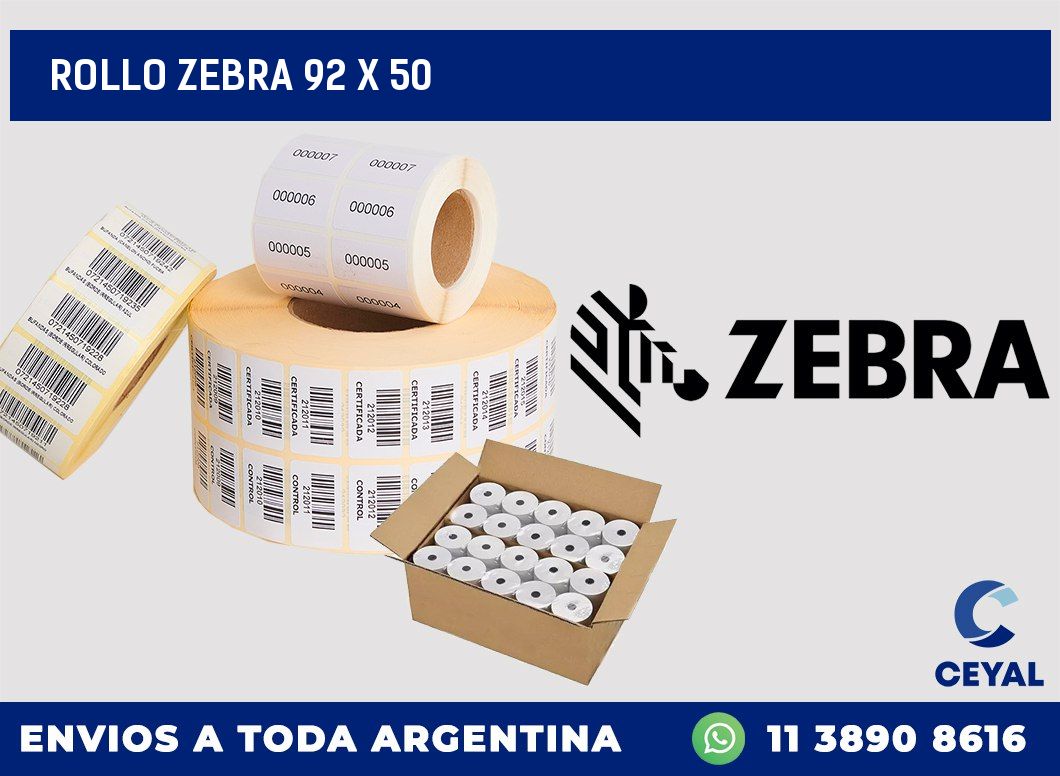 rollo zebra 92 x 50