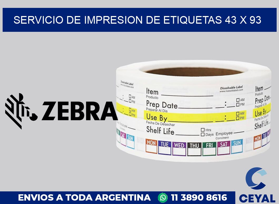 servicio de impresion de etiquetas 43 x 93