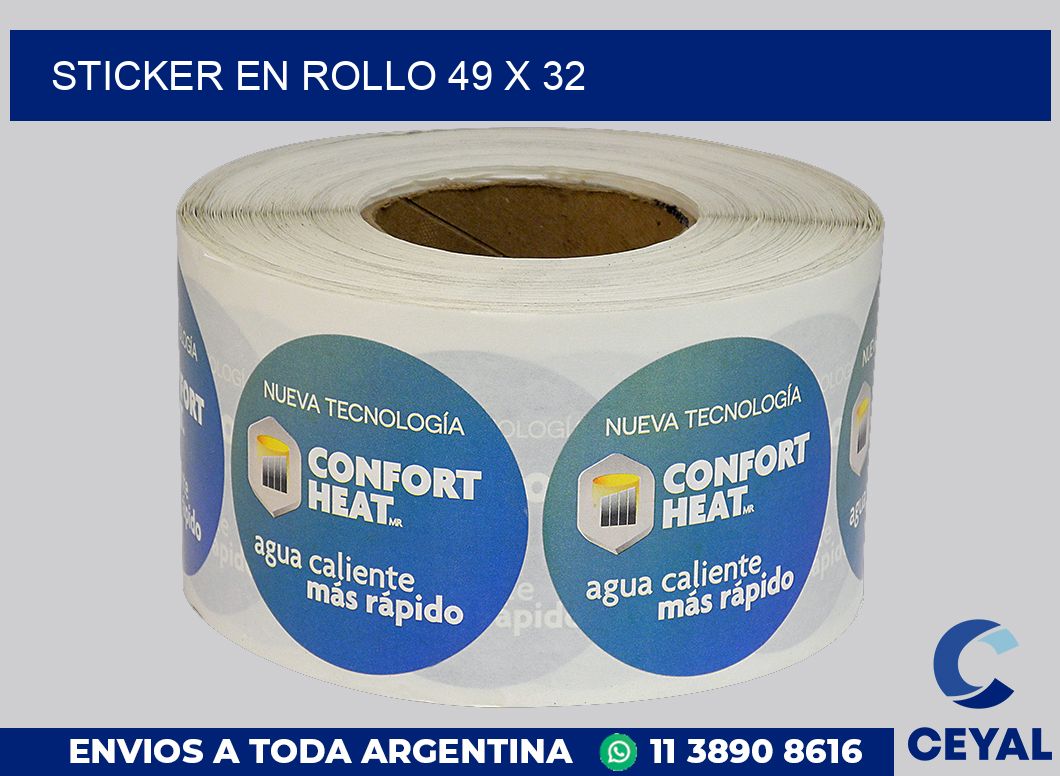 sticker en rollo 49 x 32
