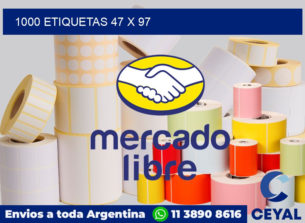 1000 etiquetas 47 x 97