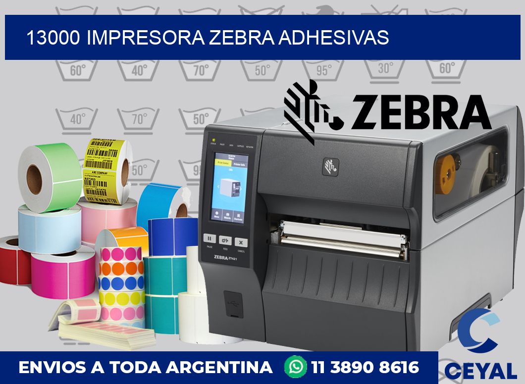 13000 Impresora Zebra adhesivas