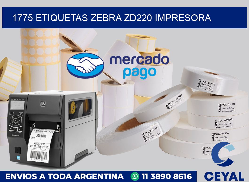 1775 etiquetas Zebra zd220 impresora