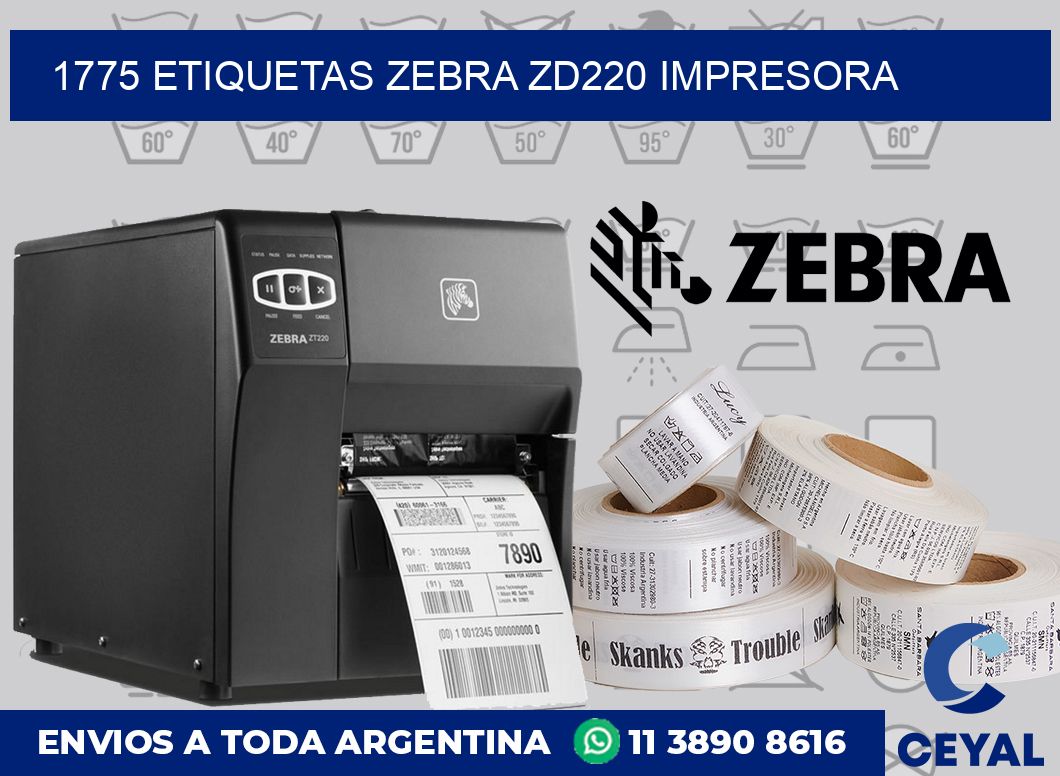 1775 etiquetas Zebra zd220 impresora