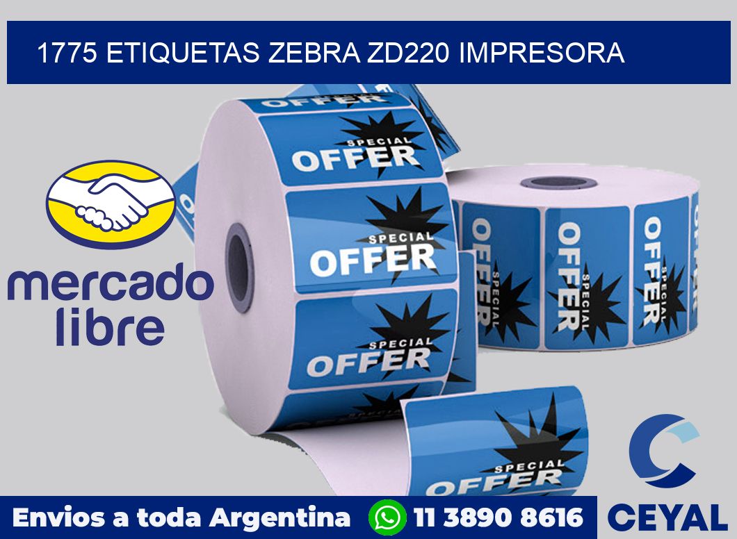 1775 etiquetas Zebra zd220 impresora