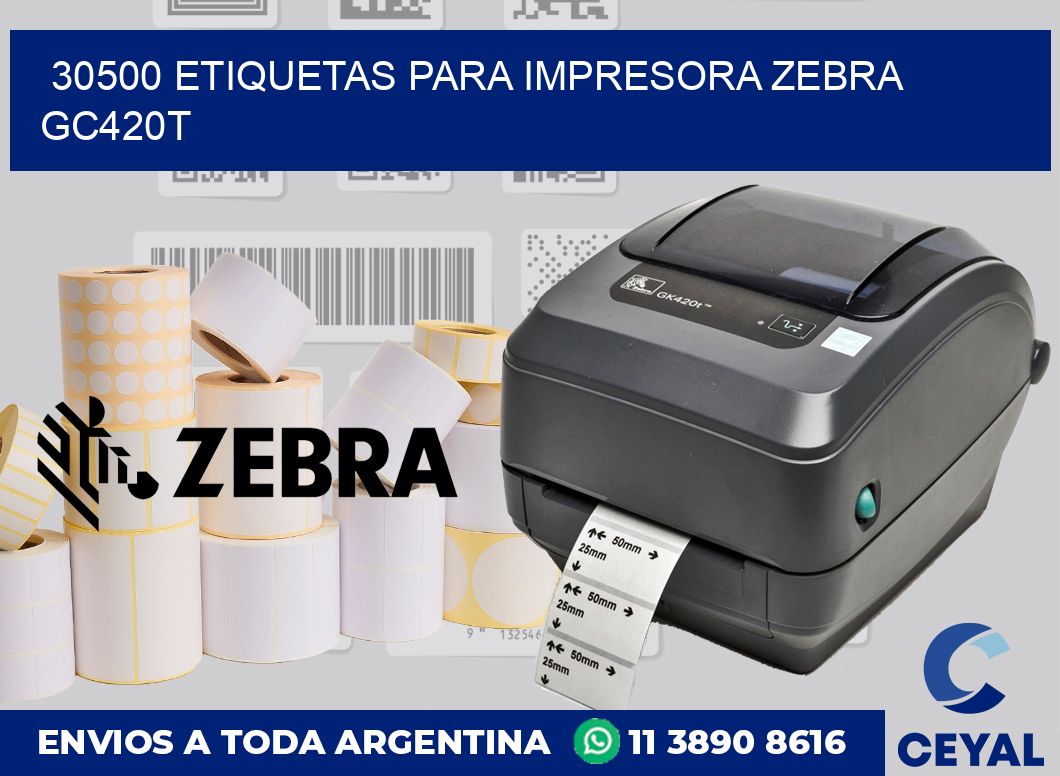 30500 etiquetas para impresora zebra GC420T