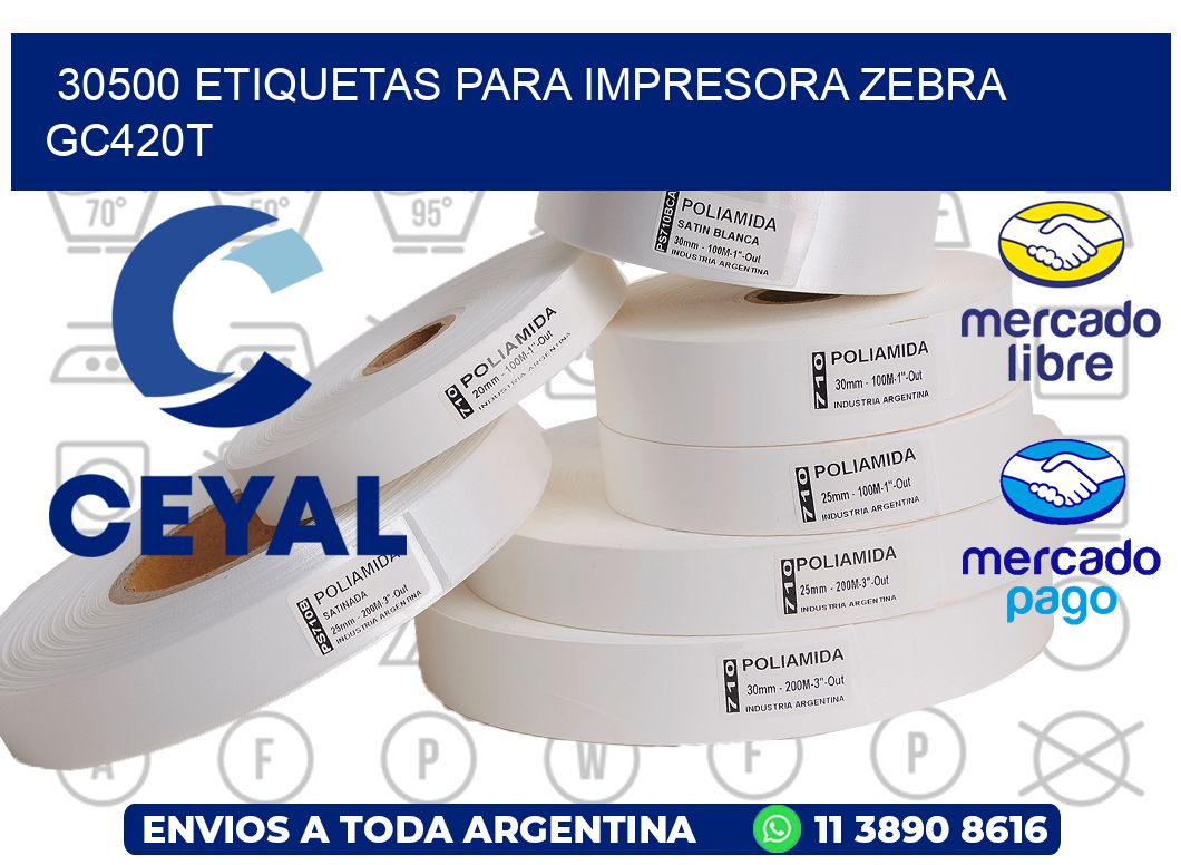 30500 etiquetas para impresora zebra GC420T