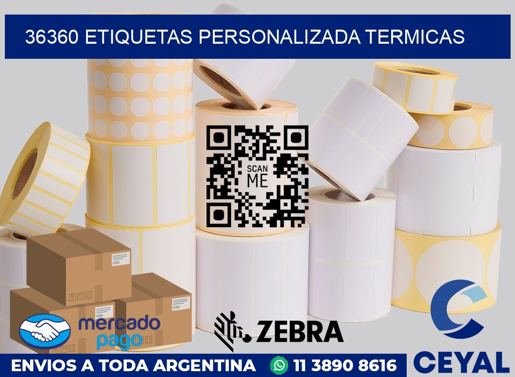36360 etiquetas personalizada termicas