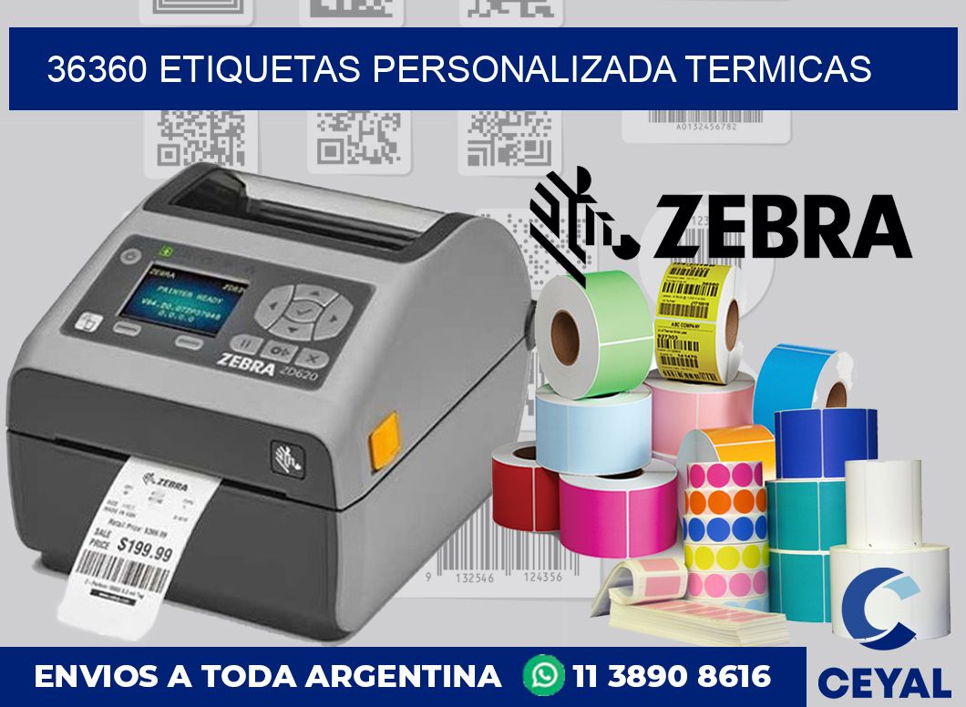 36360 etiquetas personalizada termicas