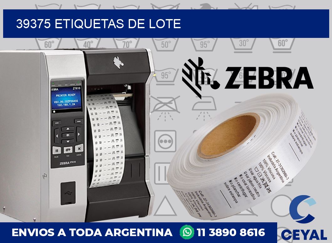 39375 Etiquetas de lote