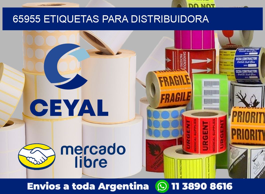 65955 etiquetas para distribuidora