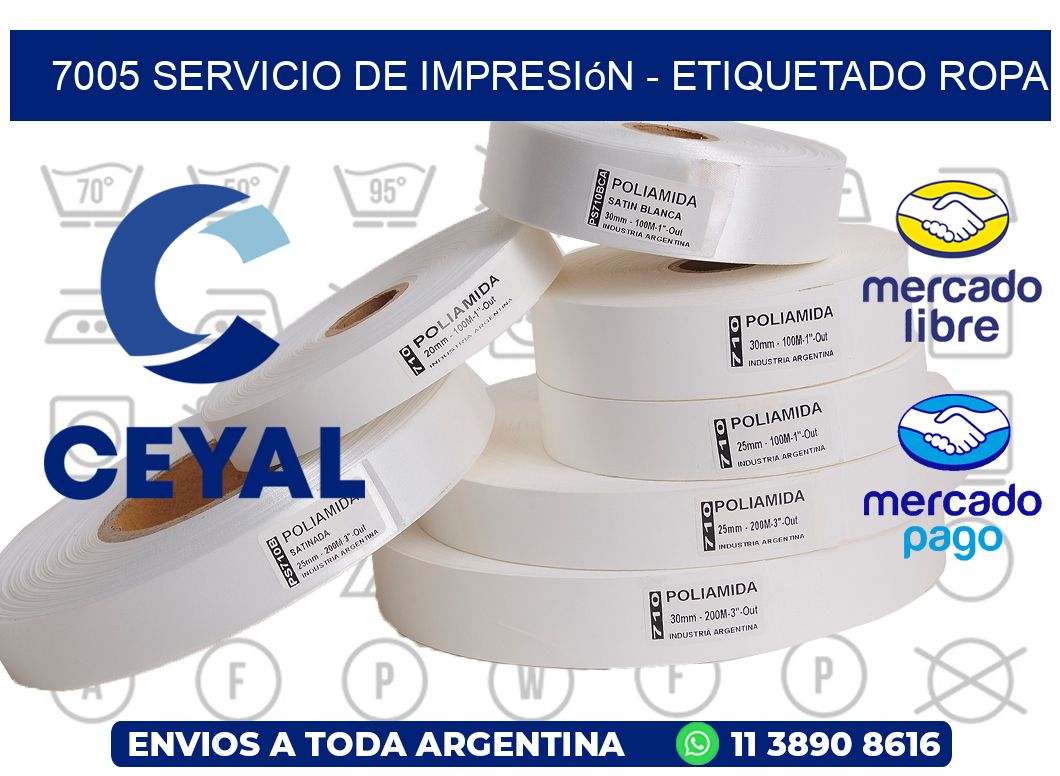 7005 Servicio de impresión - Etiquetado ropa