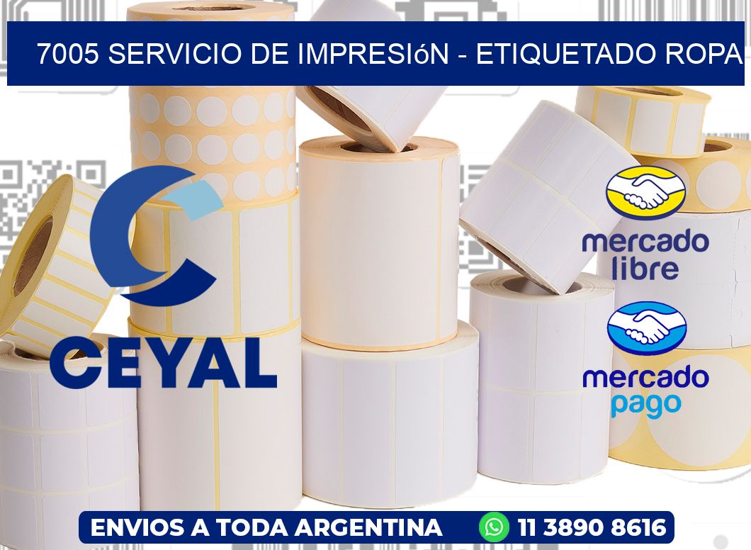 7005 Servicio de impresión - Etiquetado ropa