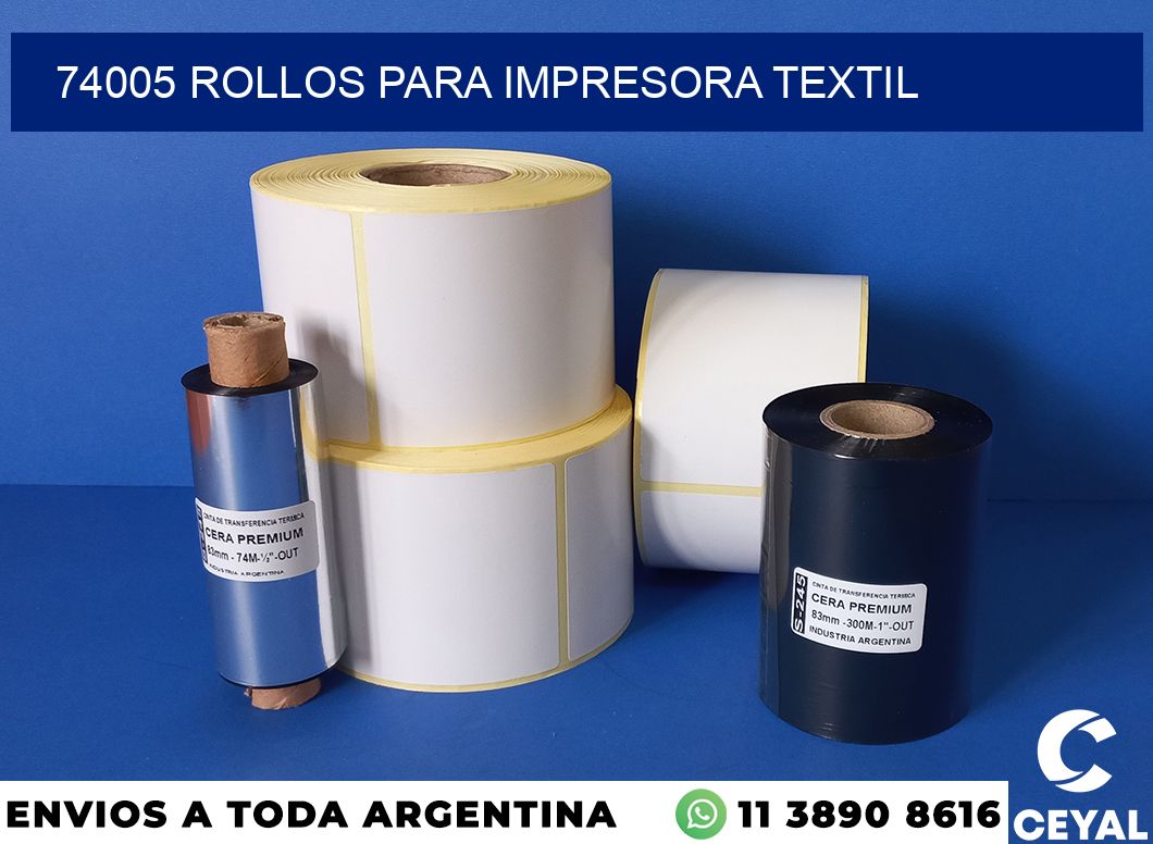 74005 rollos para impresora textil