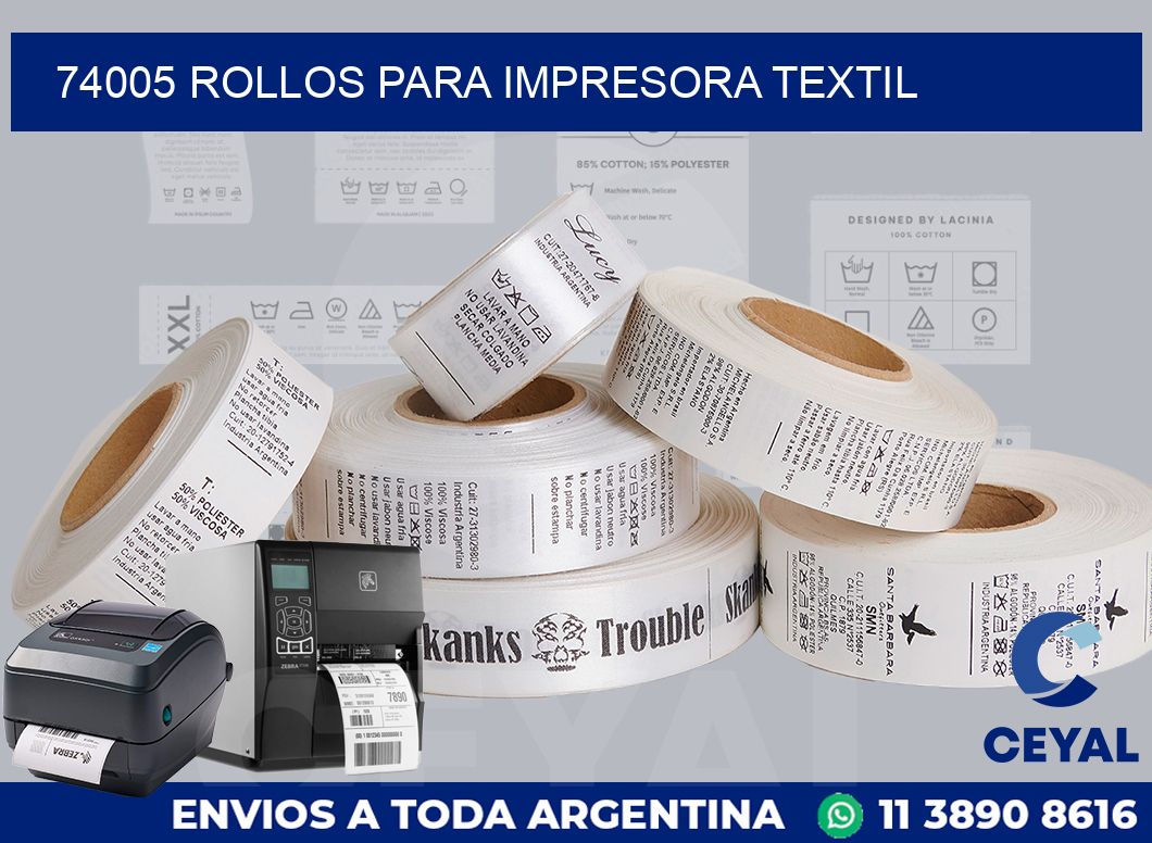 74005 rollos para impresora textil