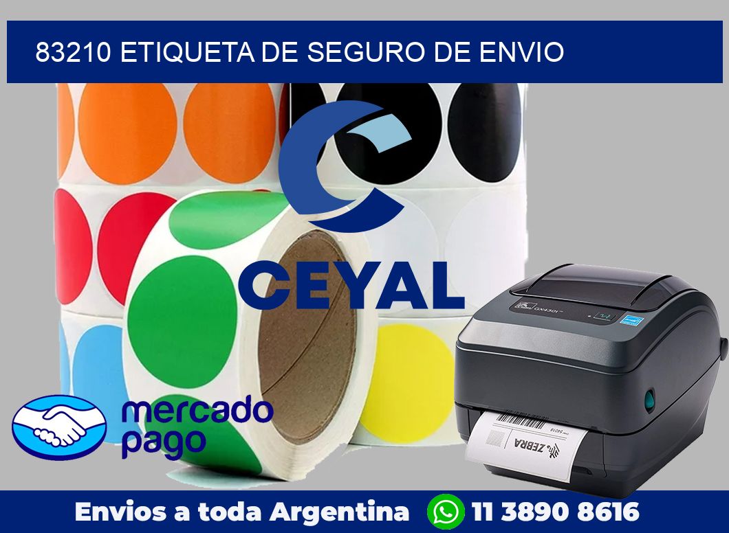 83210 Etiqueta de seguro de envio