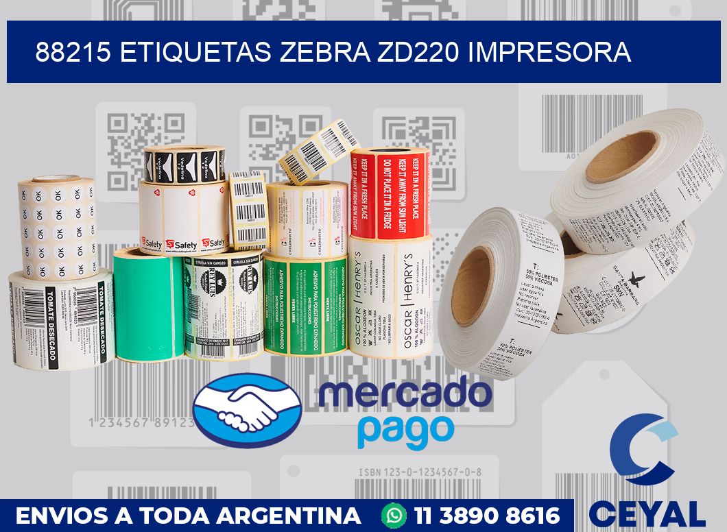 88215 etiquetas Zebra zd220 impresora