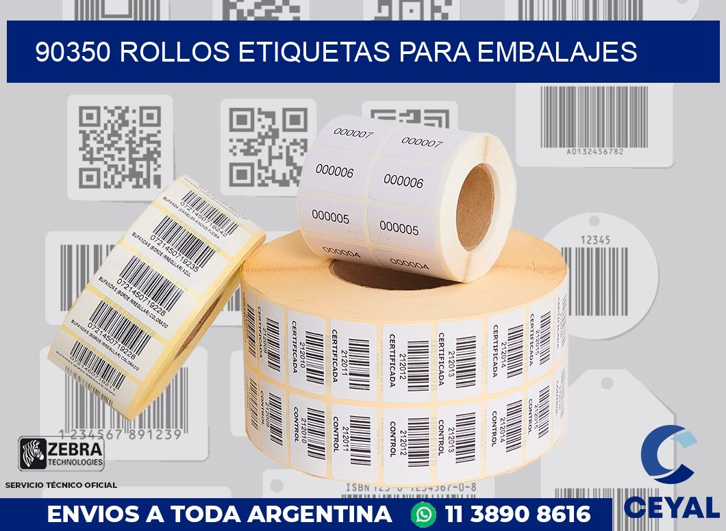 90350 Rollos etiquetas para embalajes