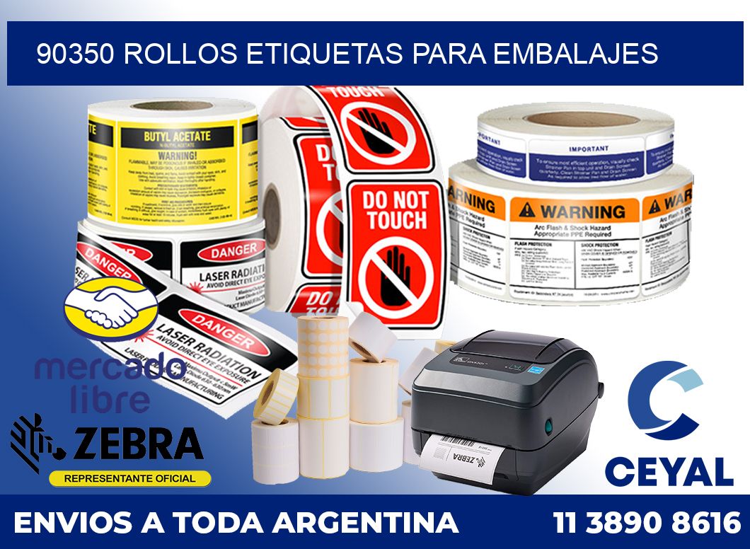 90350 Rollos etiquetas para embalajes