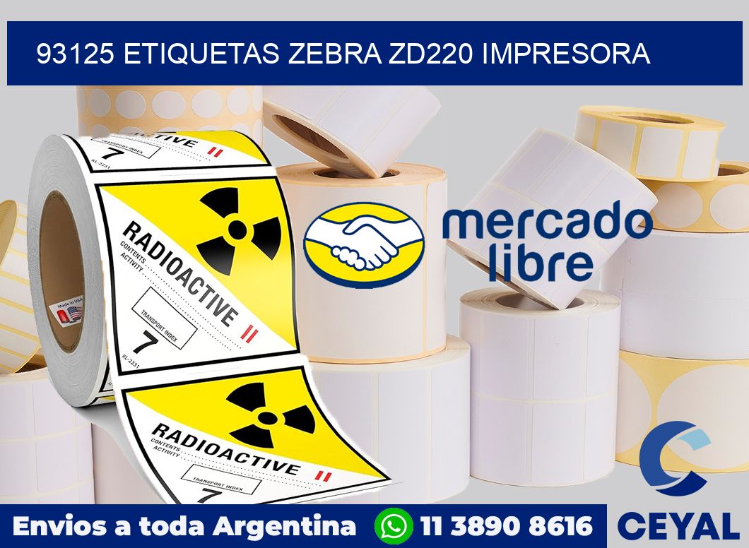 93125 etiquetas Zebra zd220 impresora