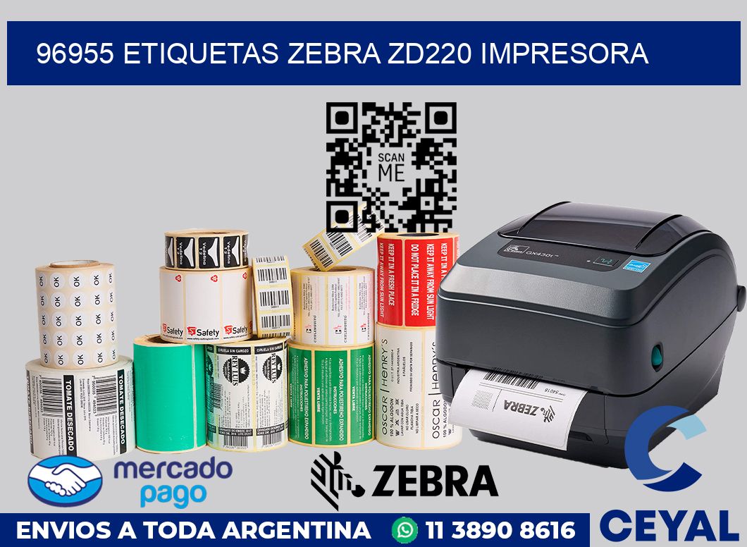 96955 etiquetas Zebra zd220 impresora
