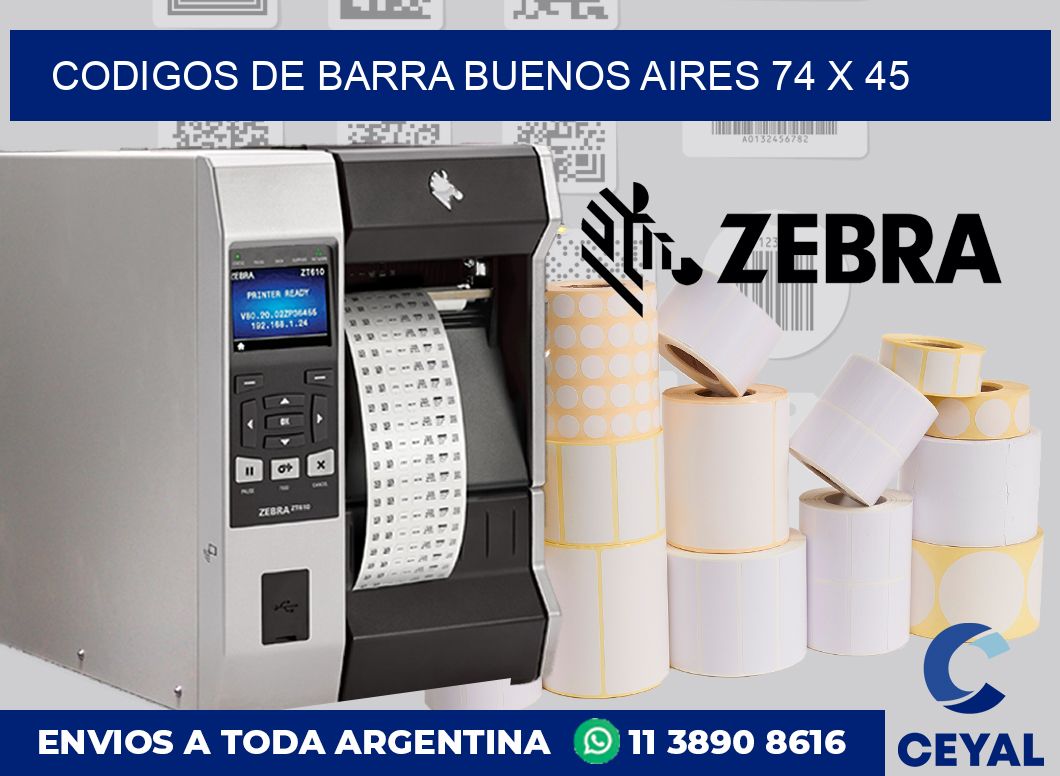 Codigos de barra Buenos Aires 74 x 45