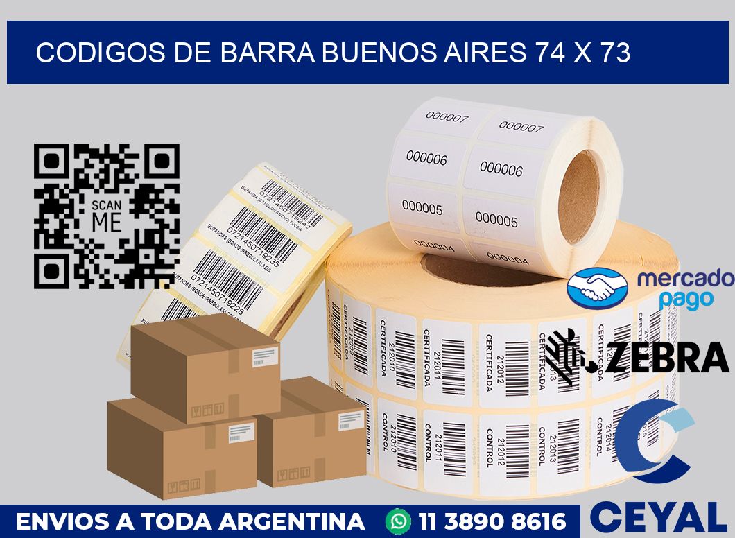 Codigos de barra Buenos Aires 74 x 73