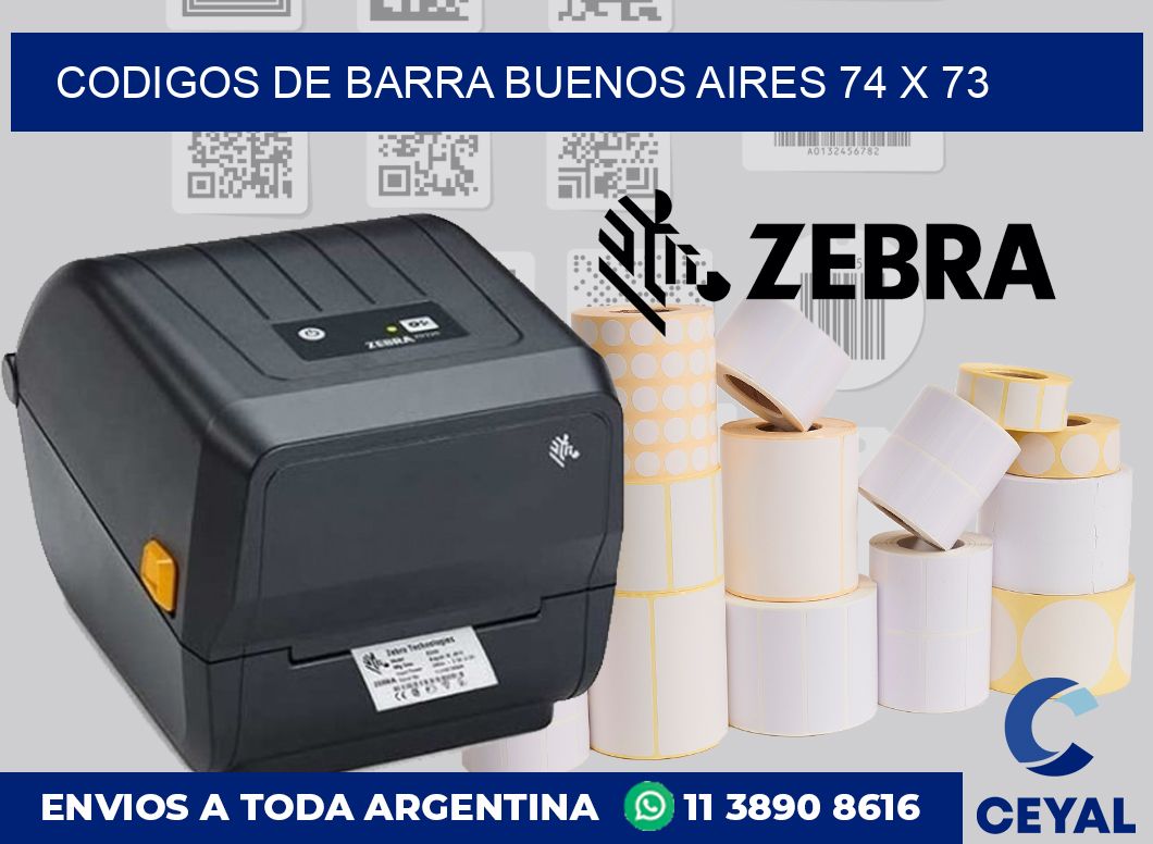 Codigos de barra Buenos Aires 74 x 73