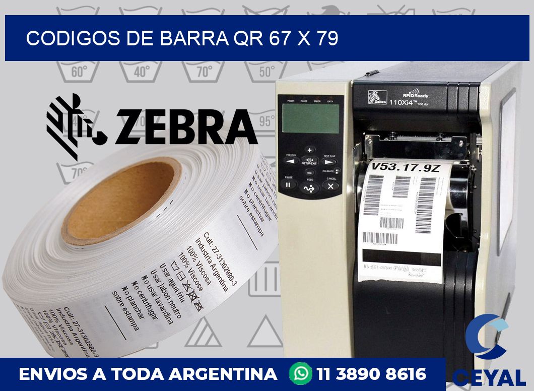 Codigos de barra QR 67 x 79