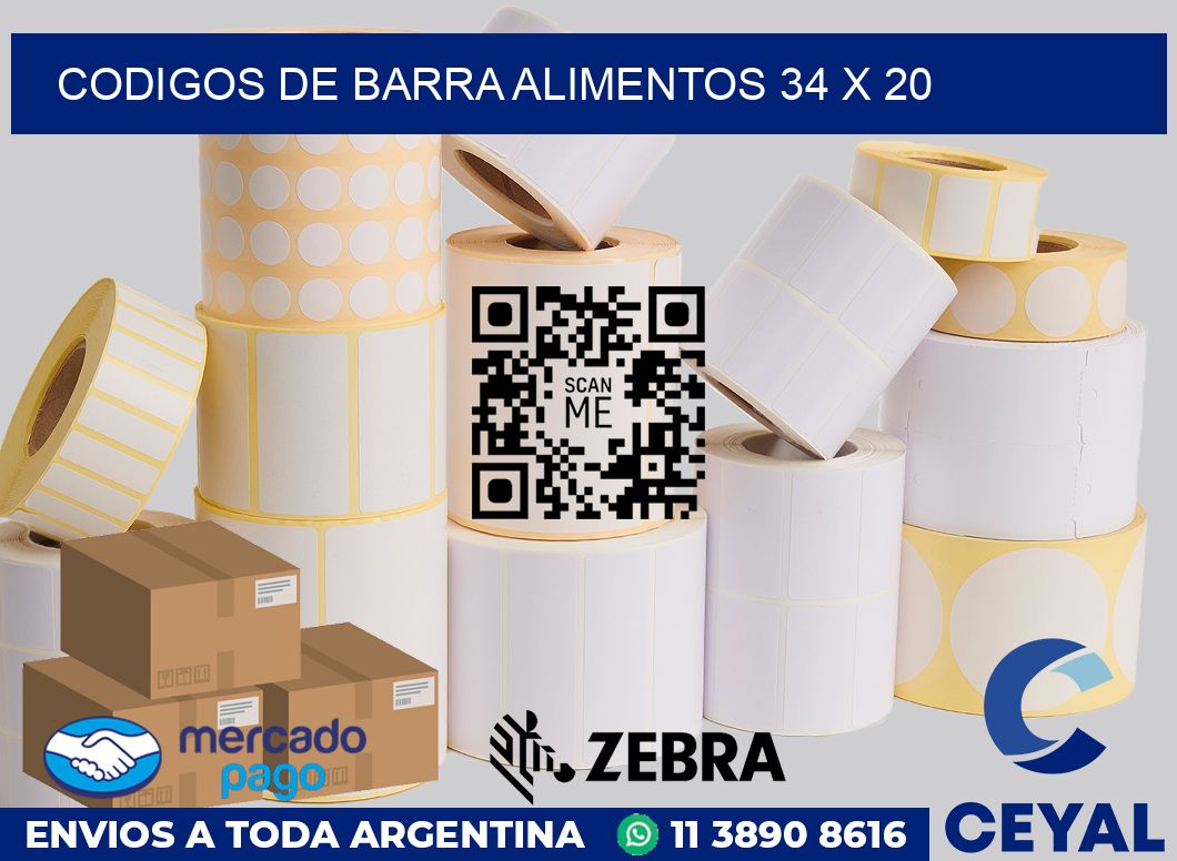 Codigos de barra alimentos 34 x 20