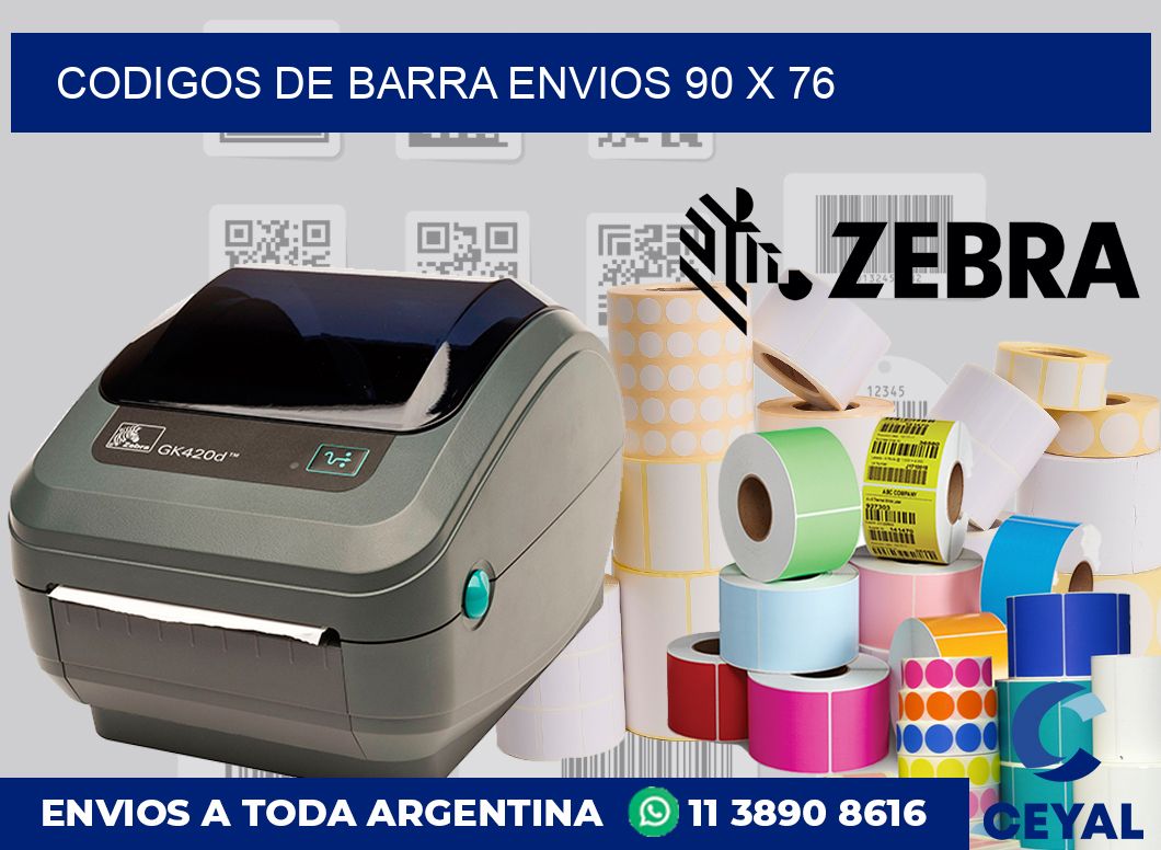 Codigos de barra envios 90 x 76