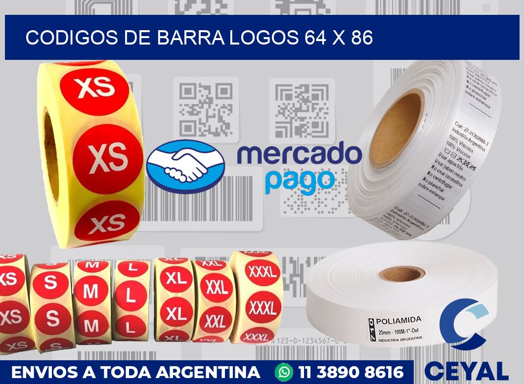Codigos de barra logos 64 x 86