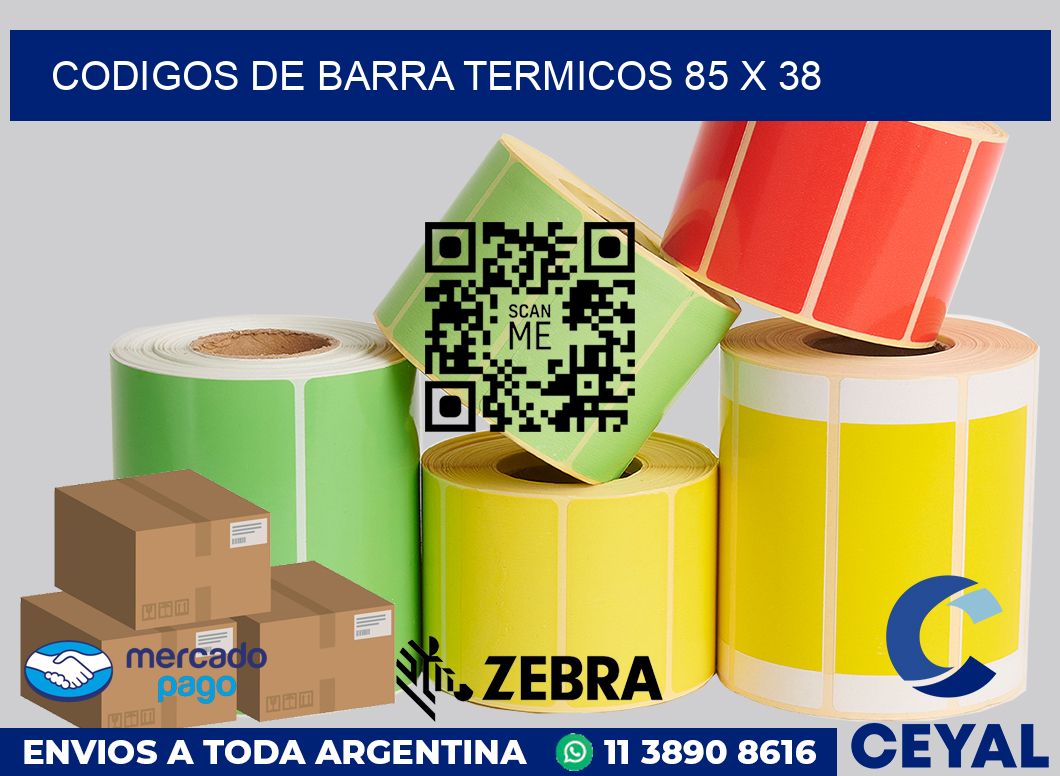 Codigos de barra termicos 85 x 38