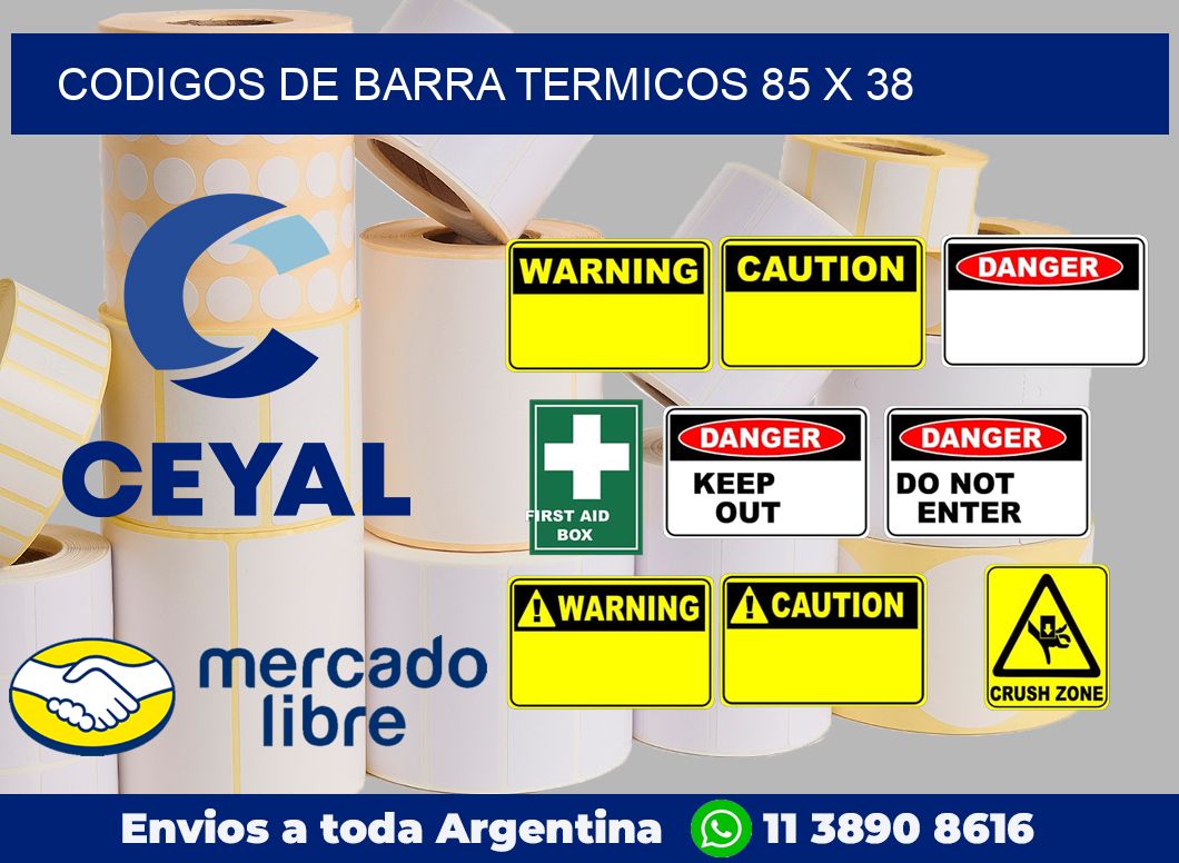 Codigos de barra termicos 85 x 38