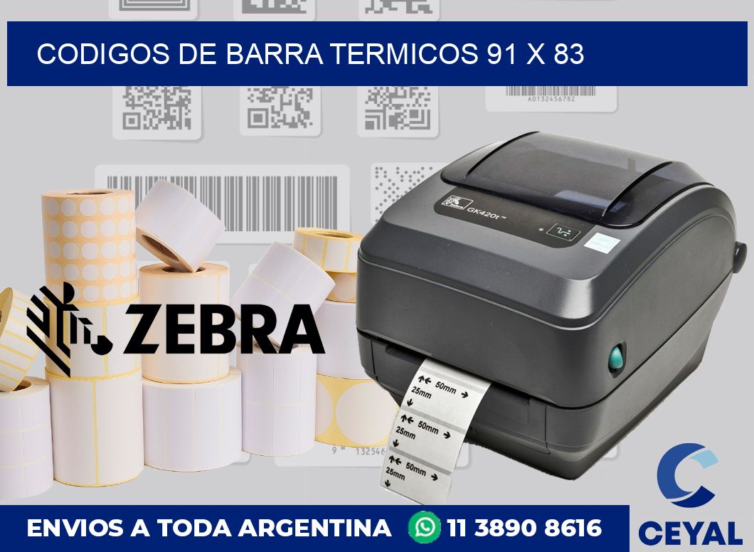 Codigos de barra termicos 91 x 83