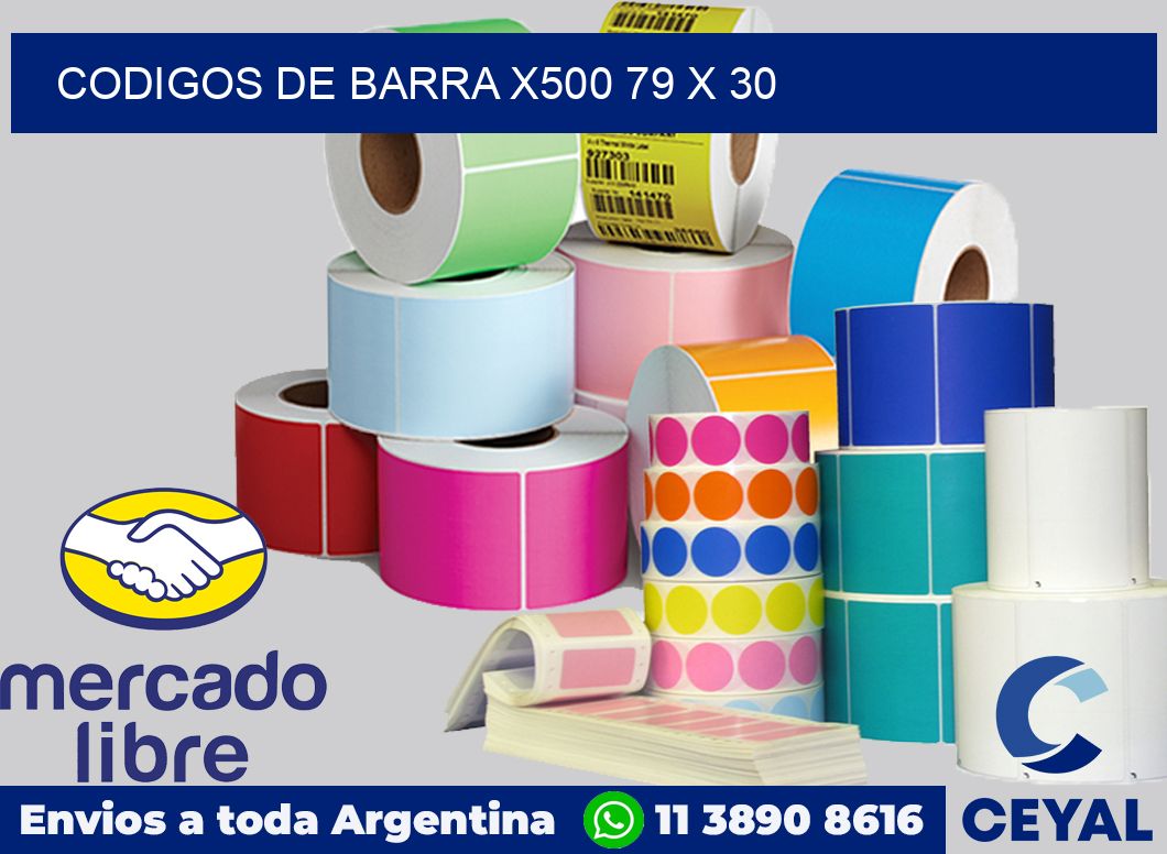 Codigos de barra x500 79 x 30