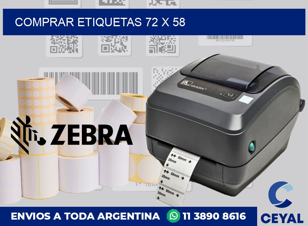 Comprar etiquetas 72 x 58
