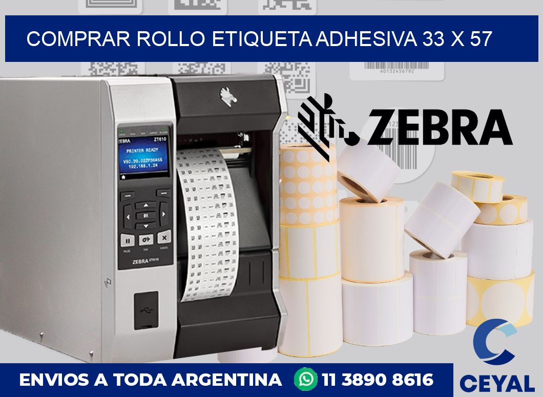Comprar rollo etiqueta adhesiva 33 x 57